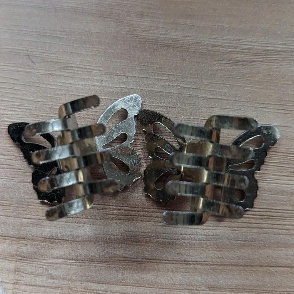 Vintage Y2K Mini Enamel Butterfly Hair Clips | Set Of 2